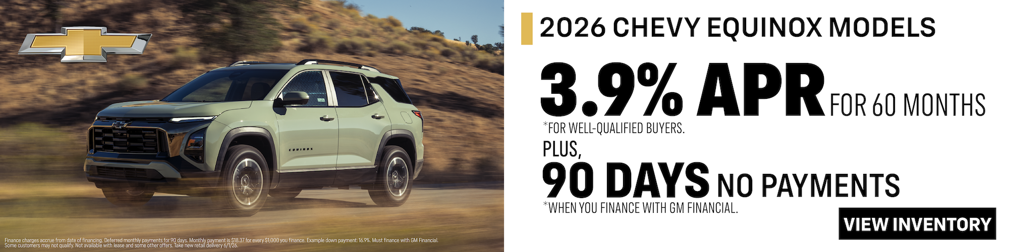 Shop Equinox Finance Offer